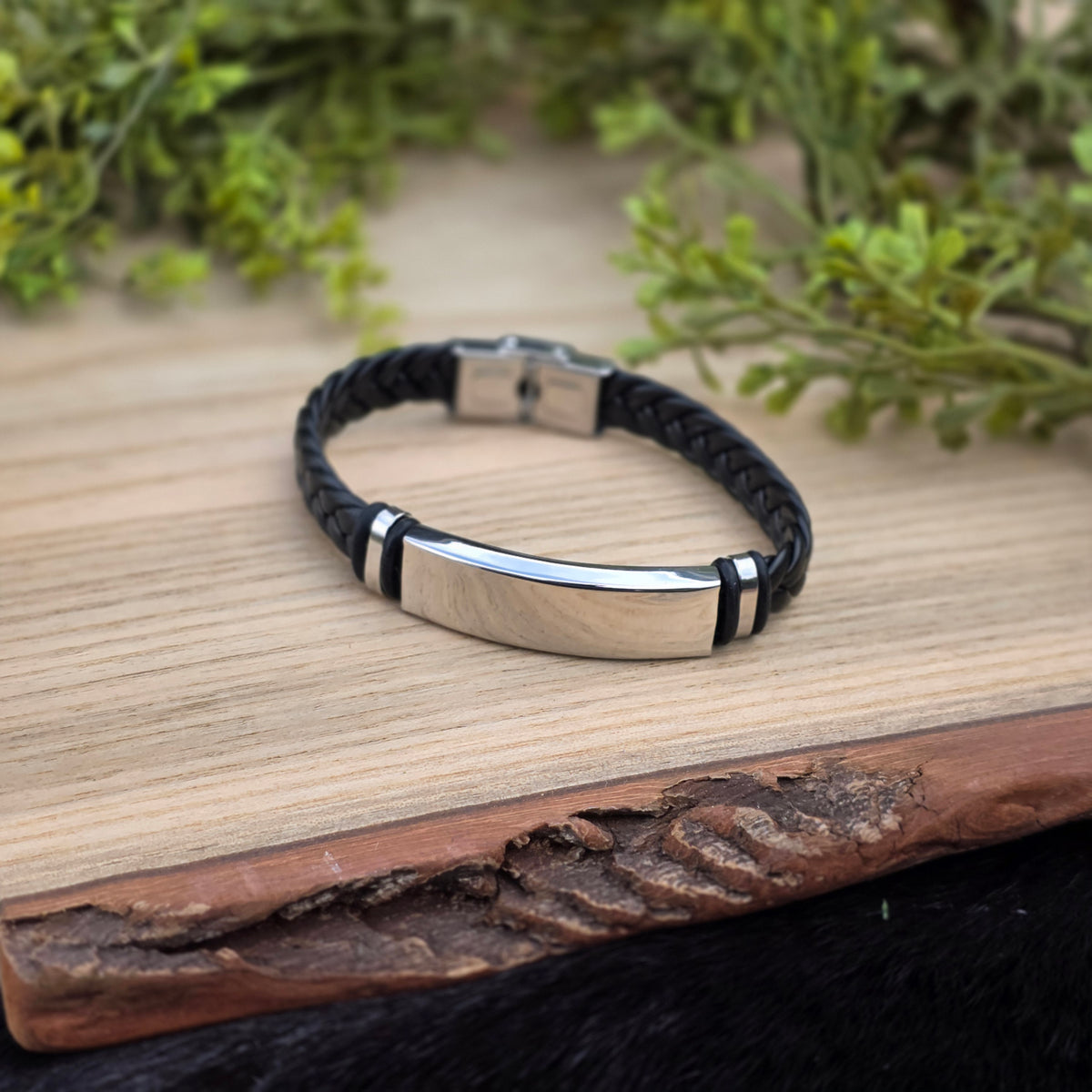 Black Braided Cord Bracelet