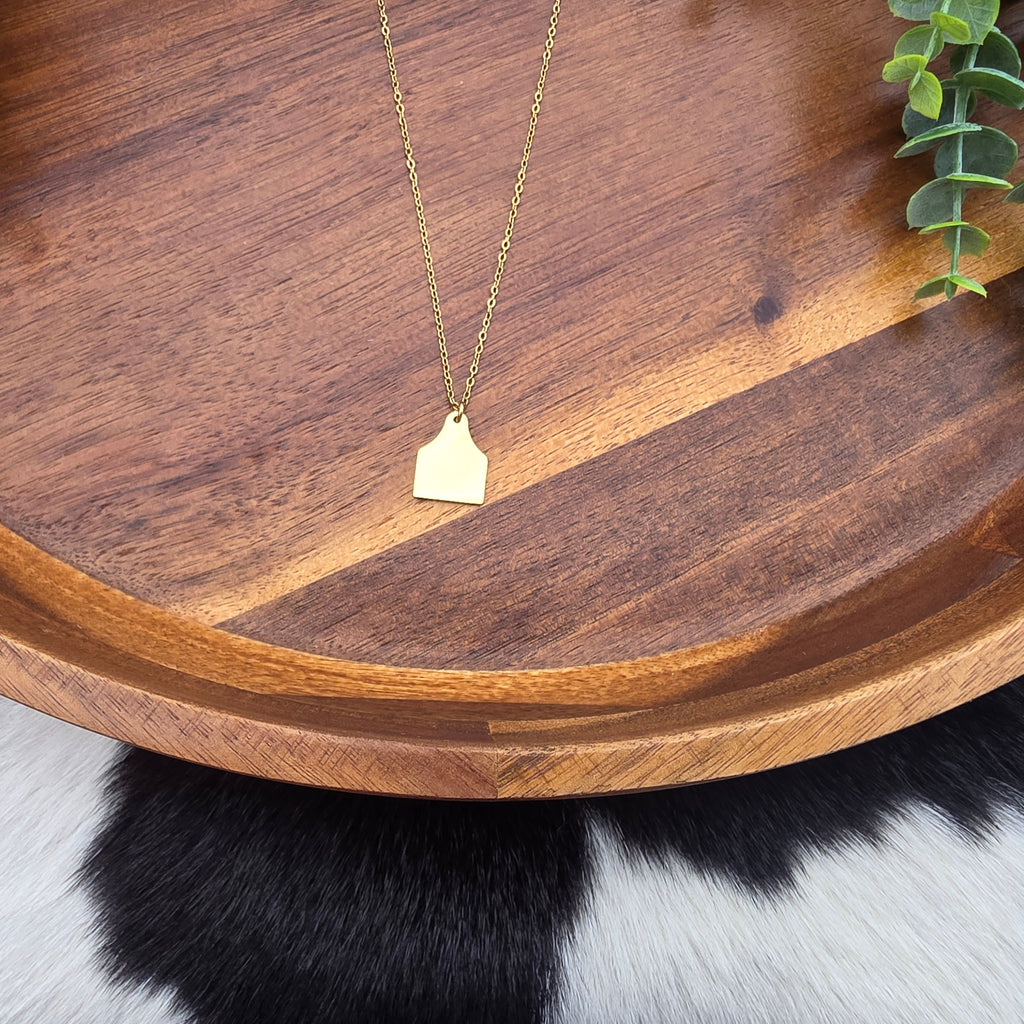 Ear Tag Pendant Necklace