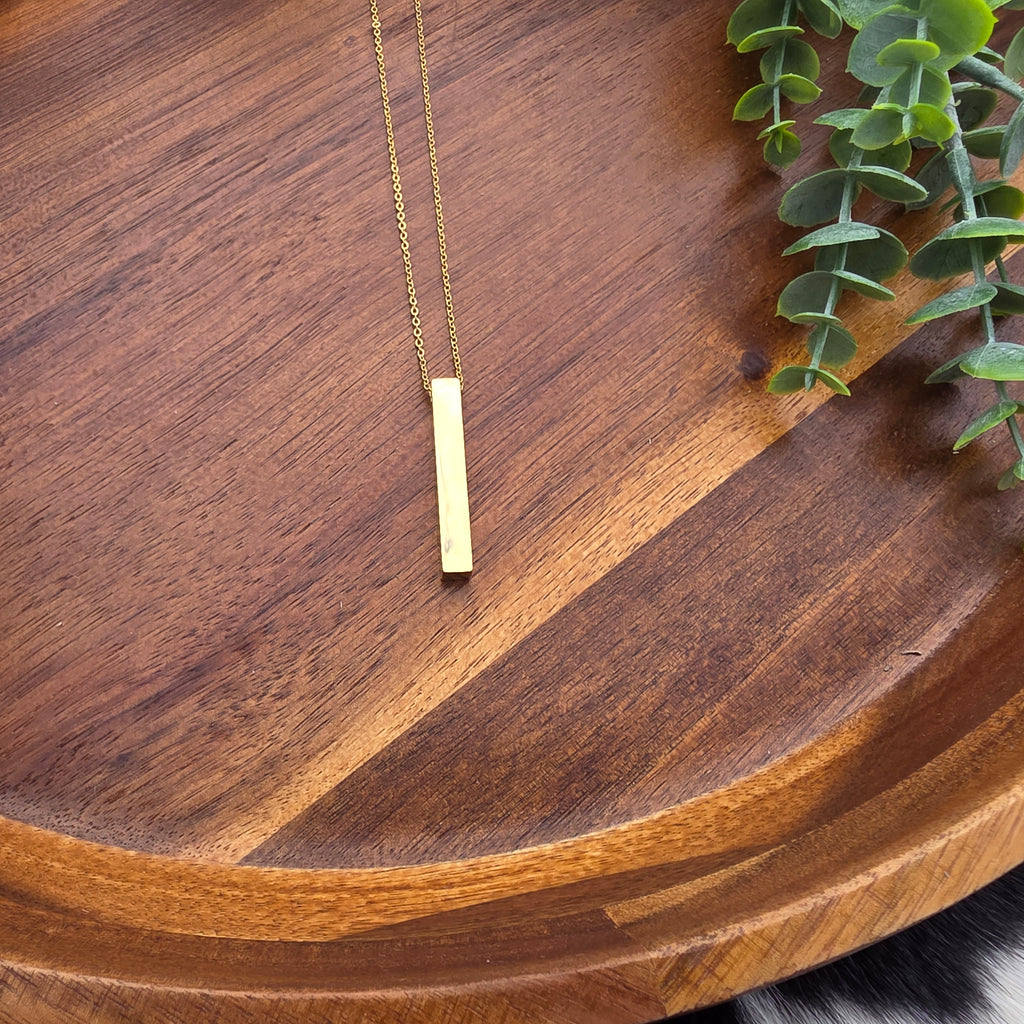 Large 4-Sided Vertical Bar Necklace