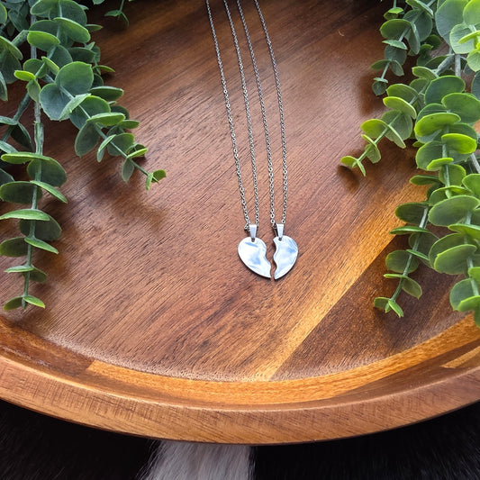 BFF Split Heart Necklace Set