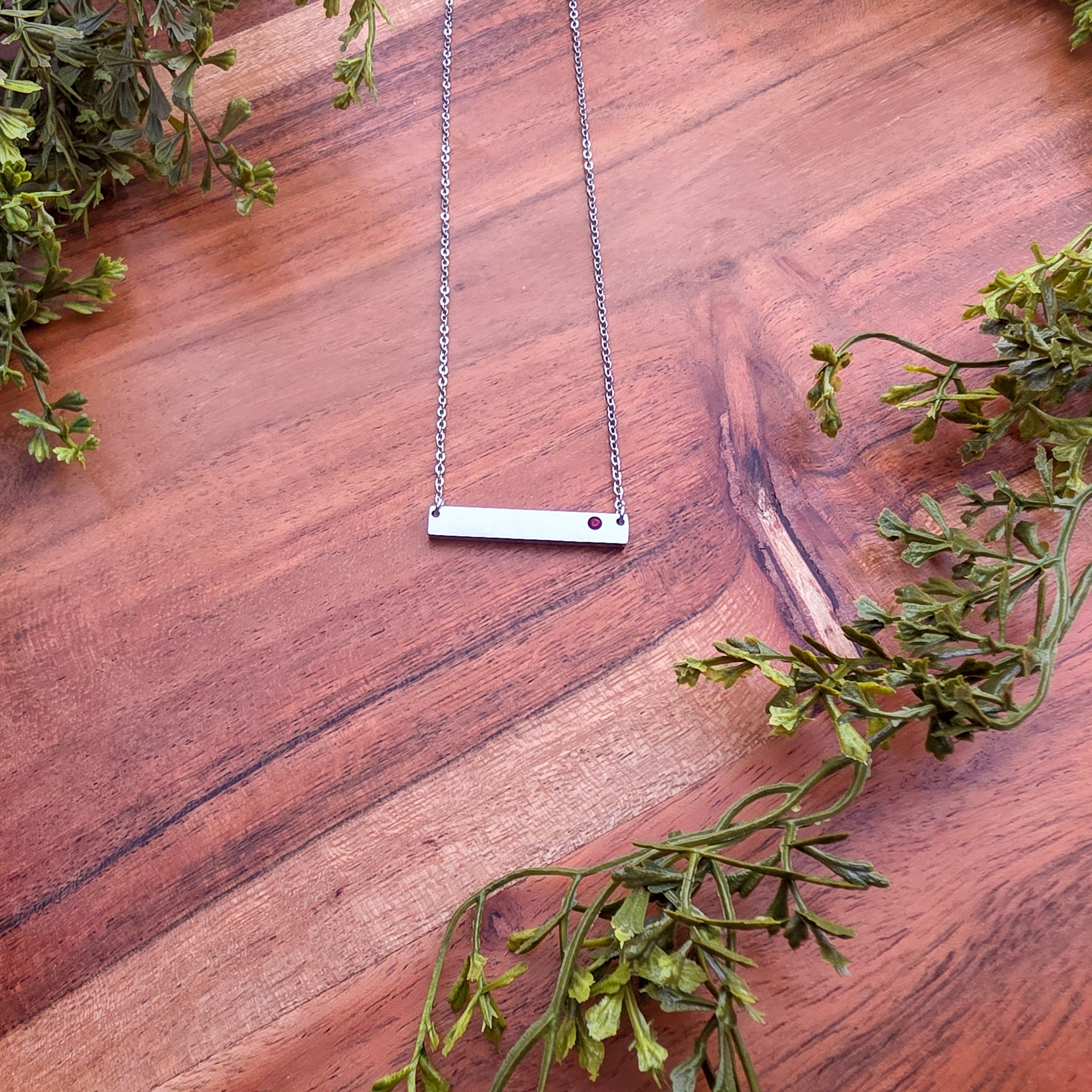 Birthstone Bar Necklace