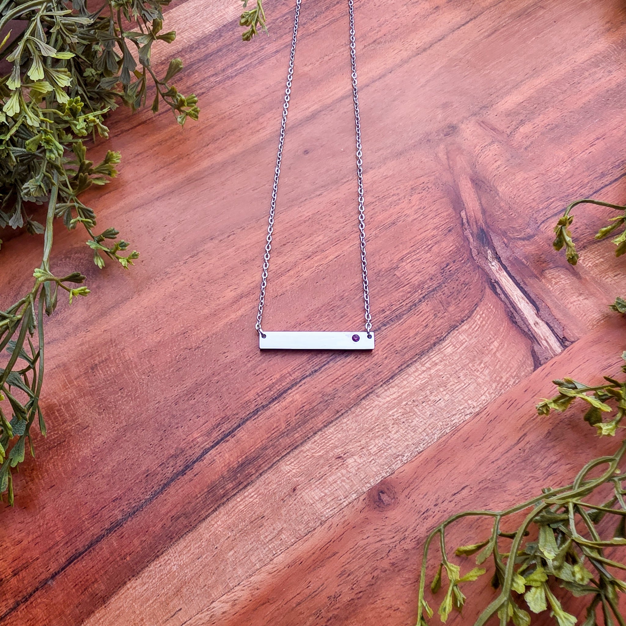 Birthstone Bar Necklace