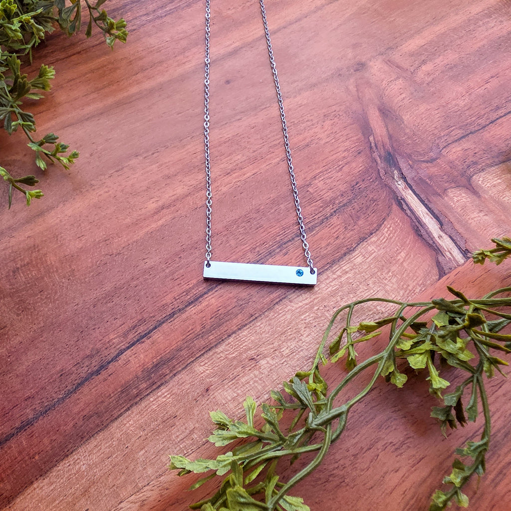Birthstone Bar Necklace