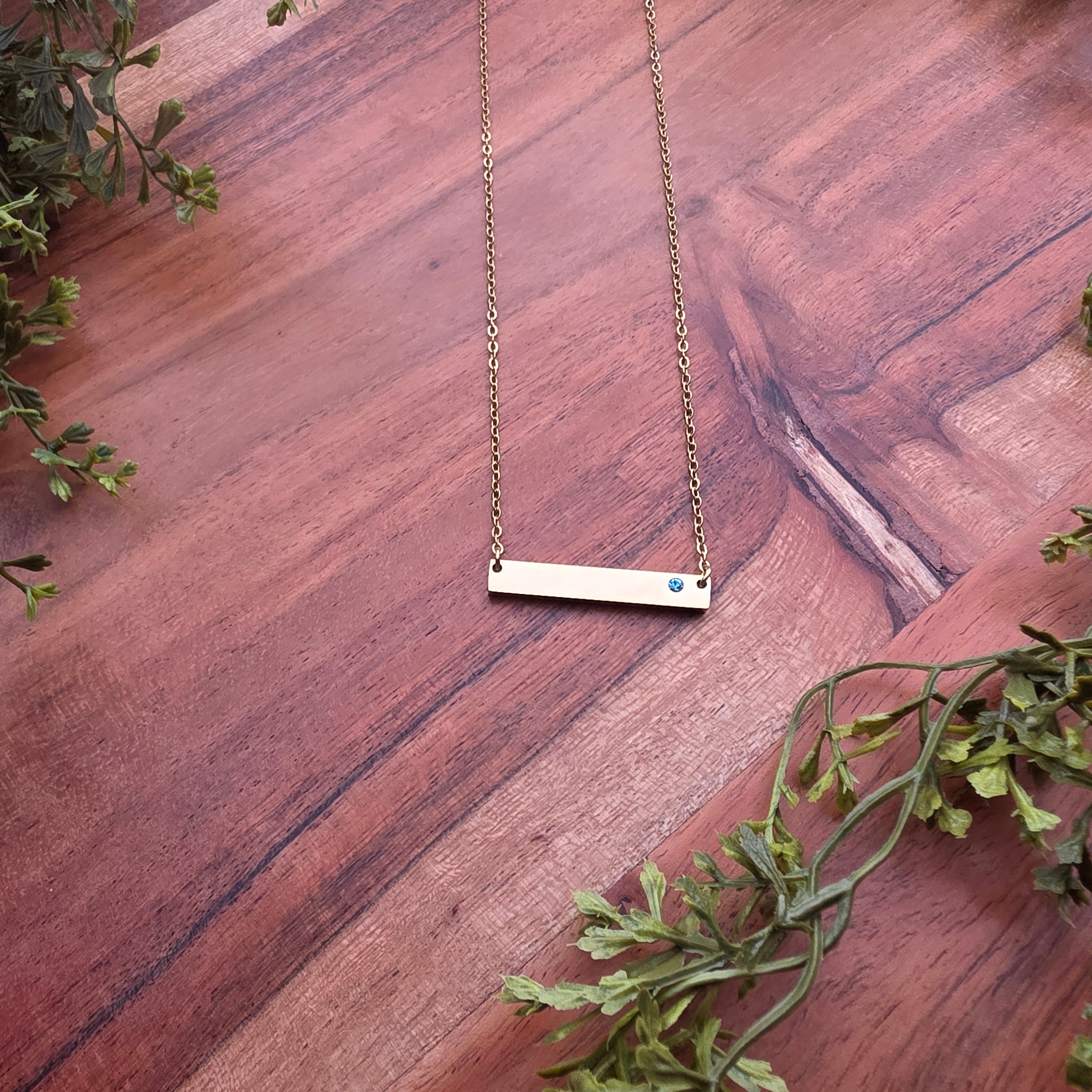 Birthstone Bar Necklace