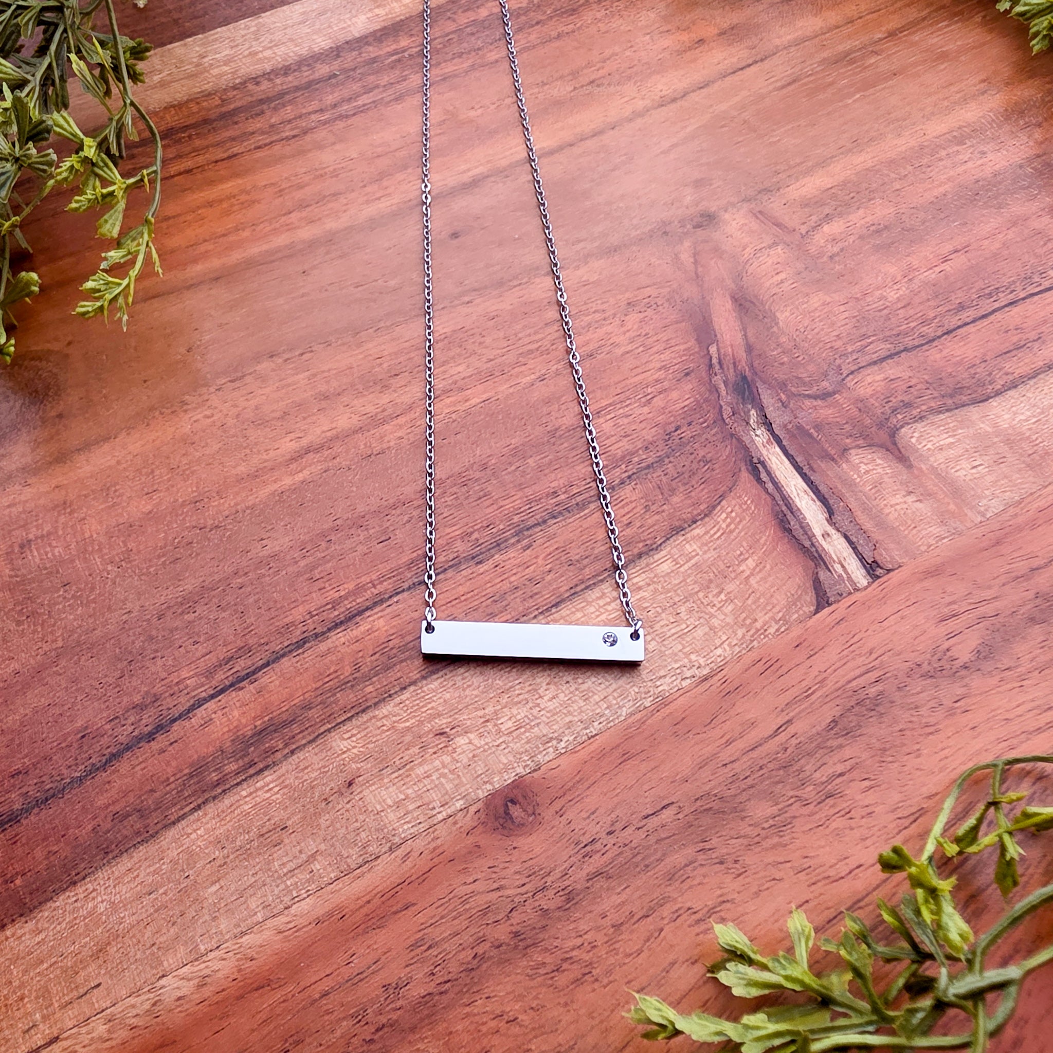 Birthstone Bar Necklace