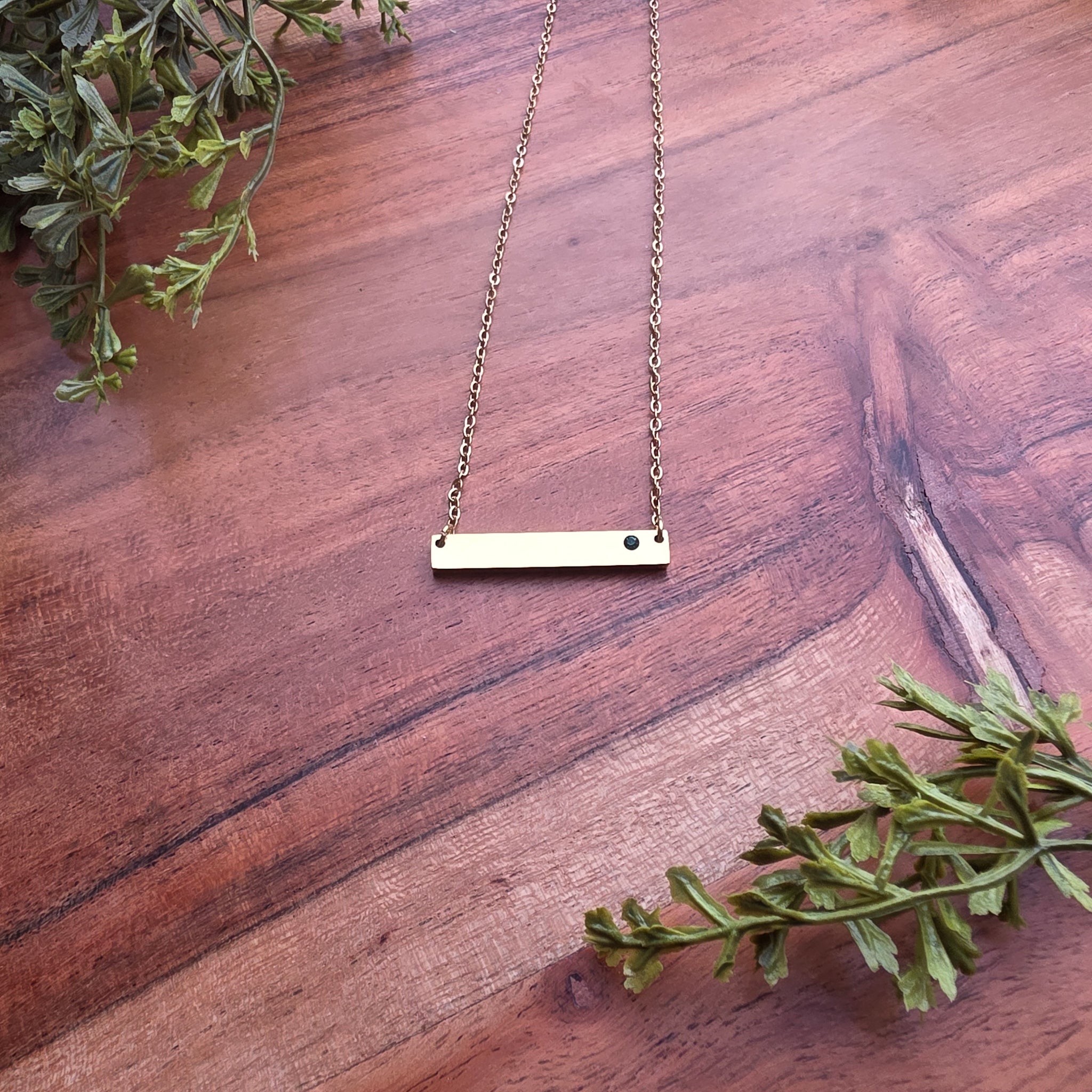 Birthstone Bar Necklace