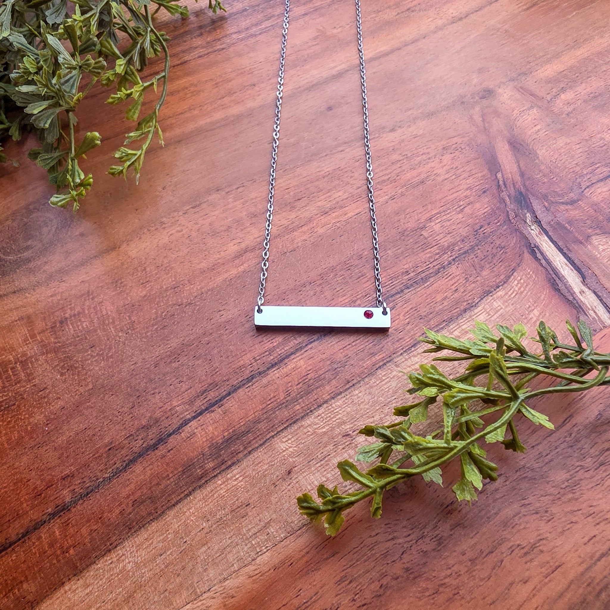 Birthstone Bar Necklace