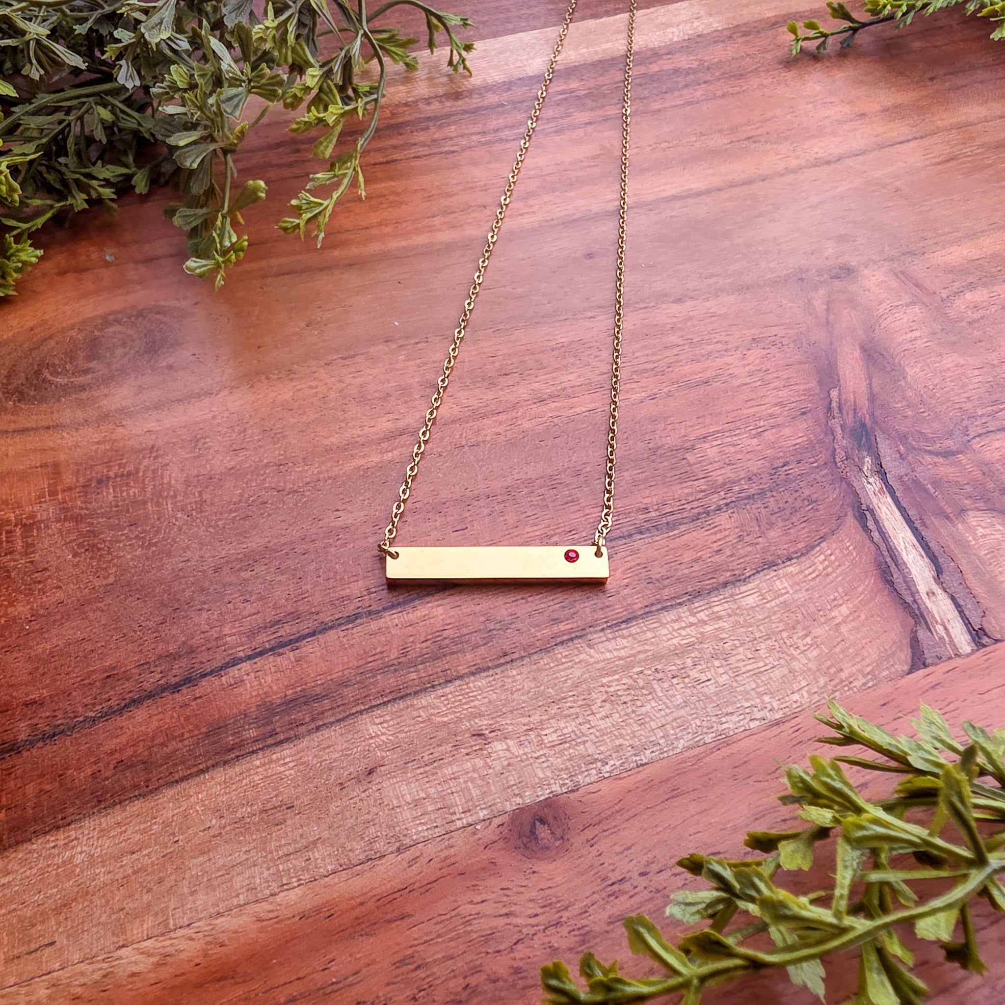 Birthstone Bar Necklace