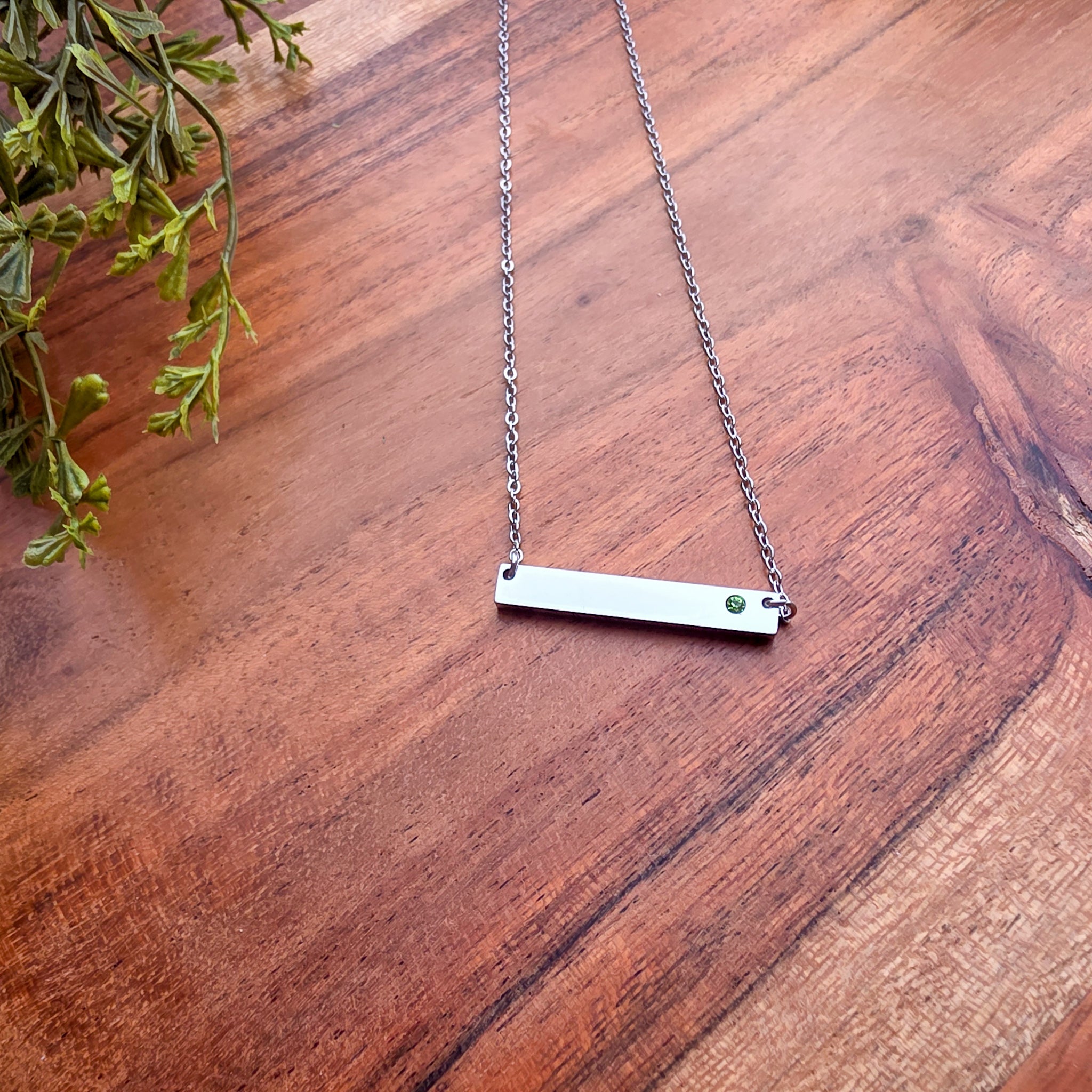 Birthstone Bar Necklace