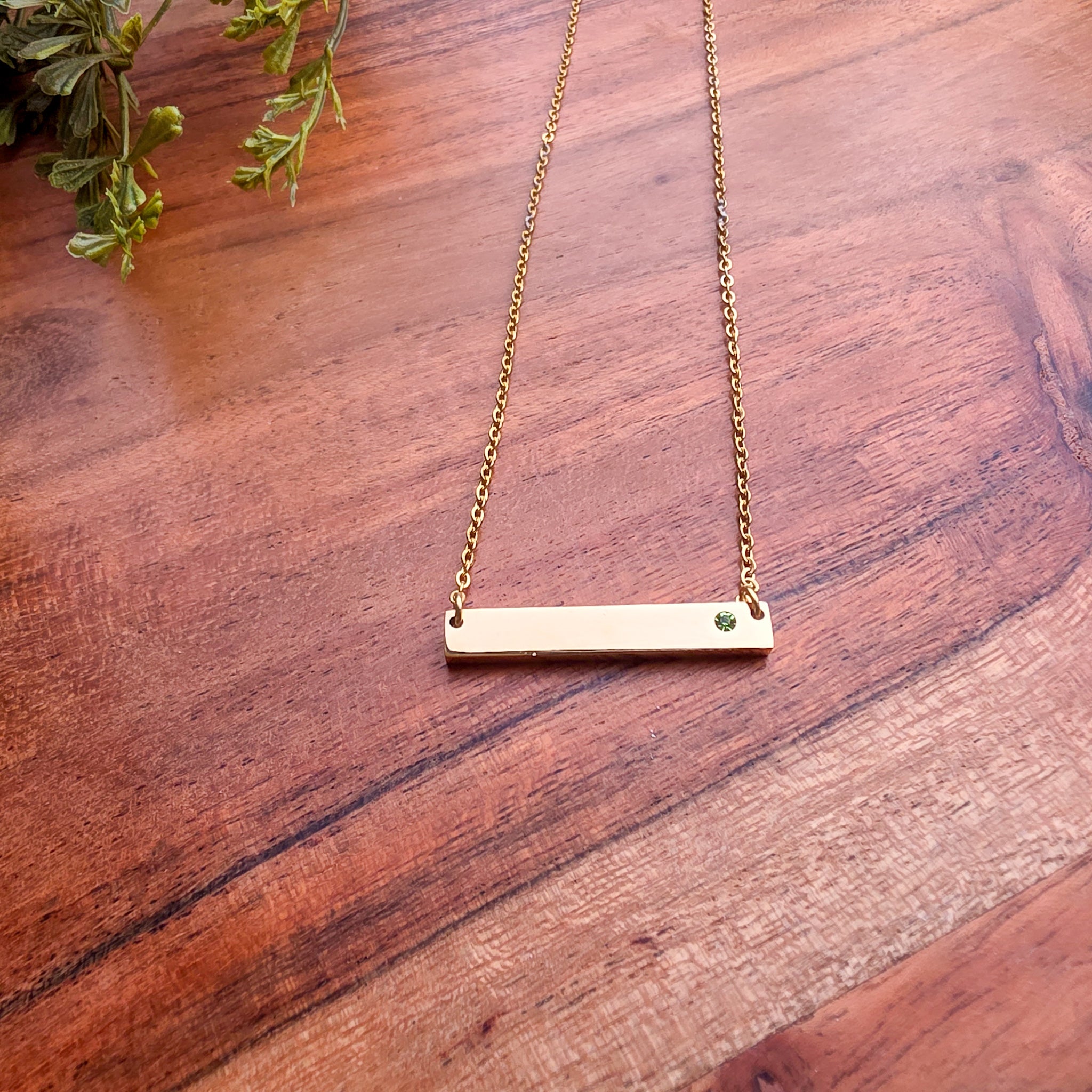 Birthstone Bar Necklace