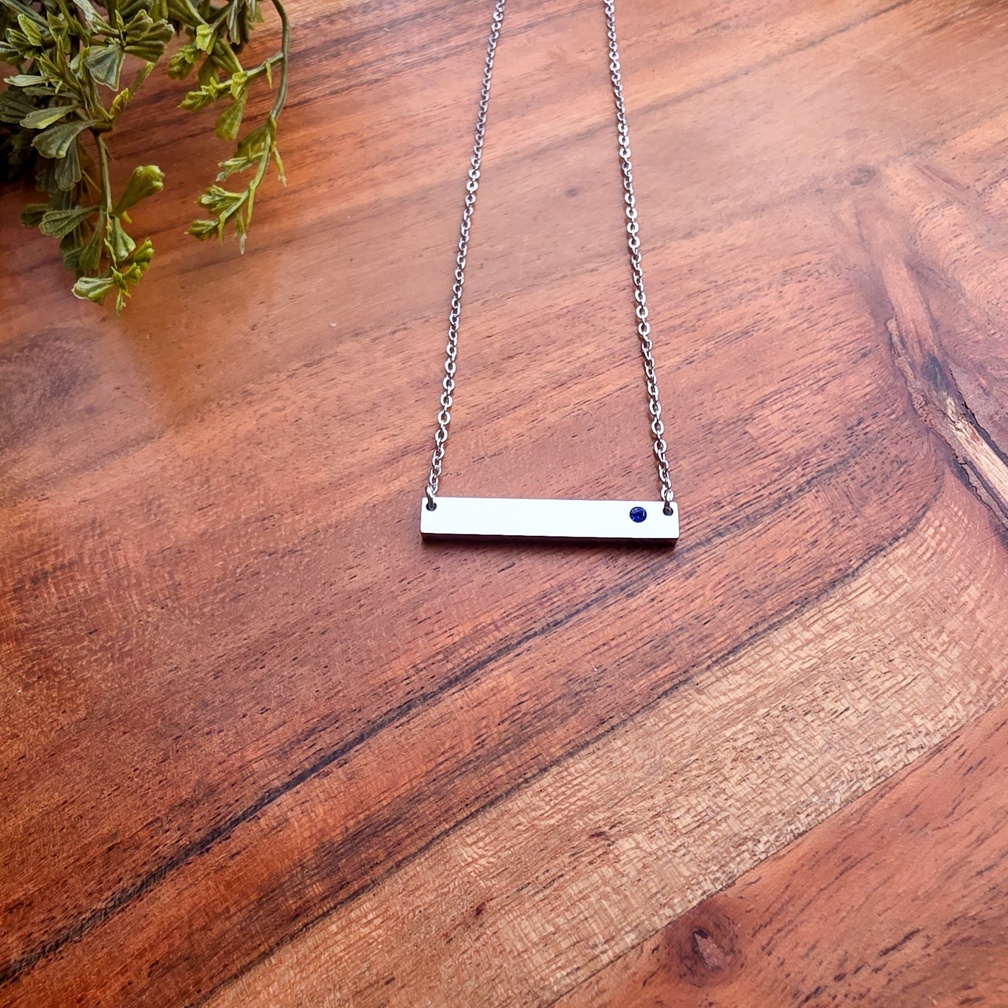 Birthstone Bar Necklace