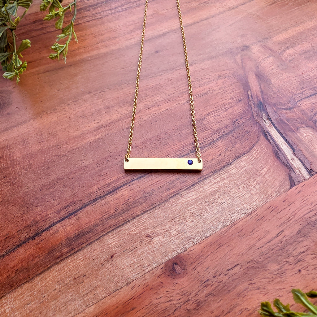 Birthstone Bar Necklace