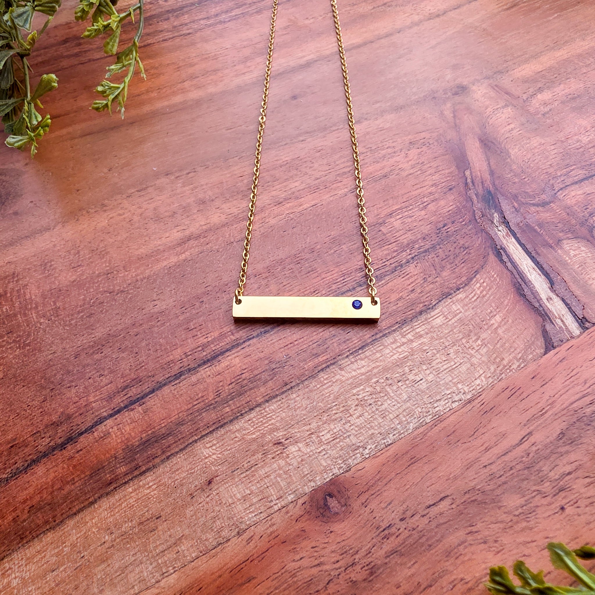 Birthstone Bar Necklace