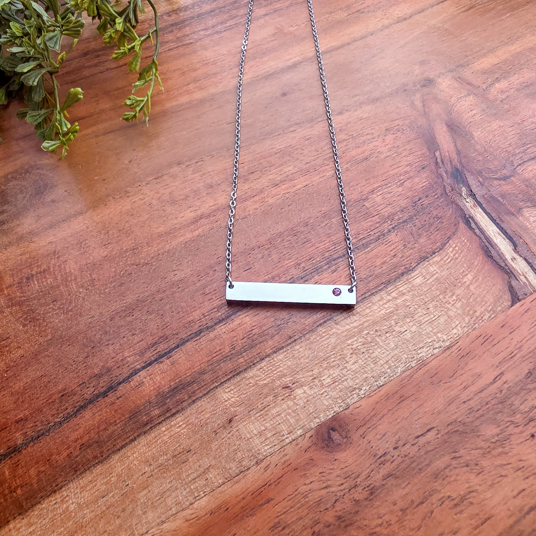 Birthstone Bar Necklace