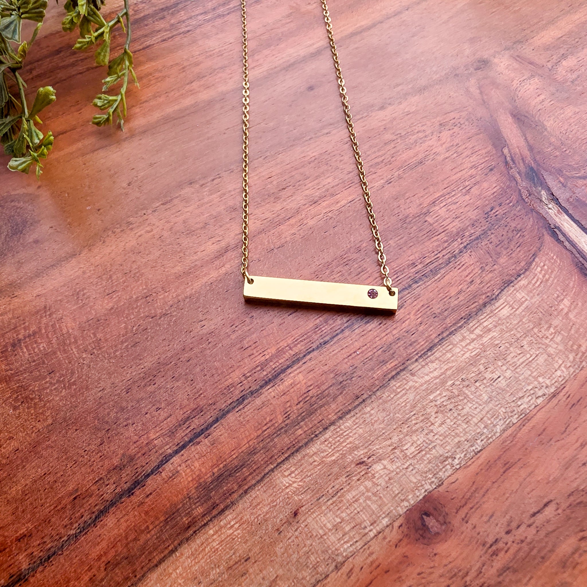 Birthstone Bar Necklace