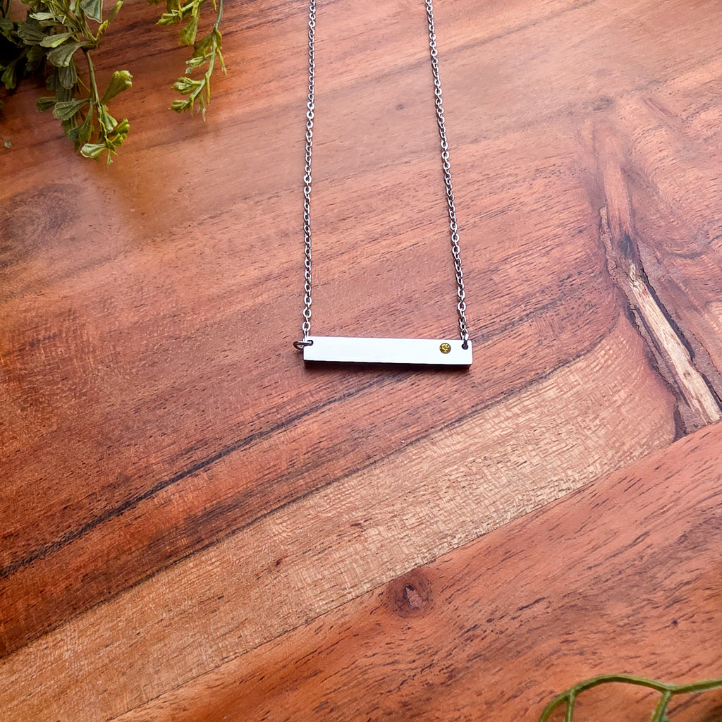 Birthstone Bar Necklace