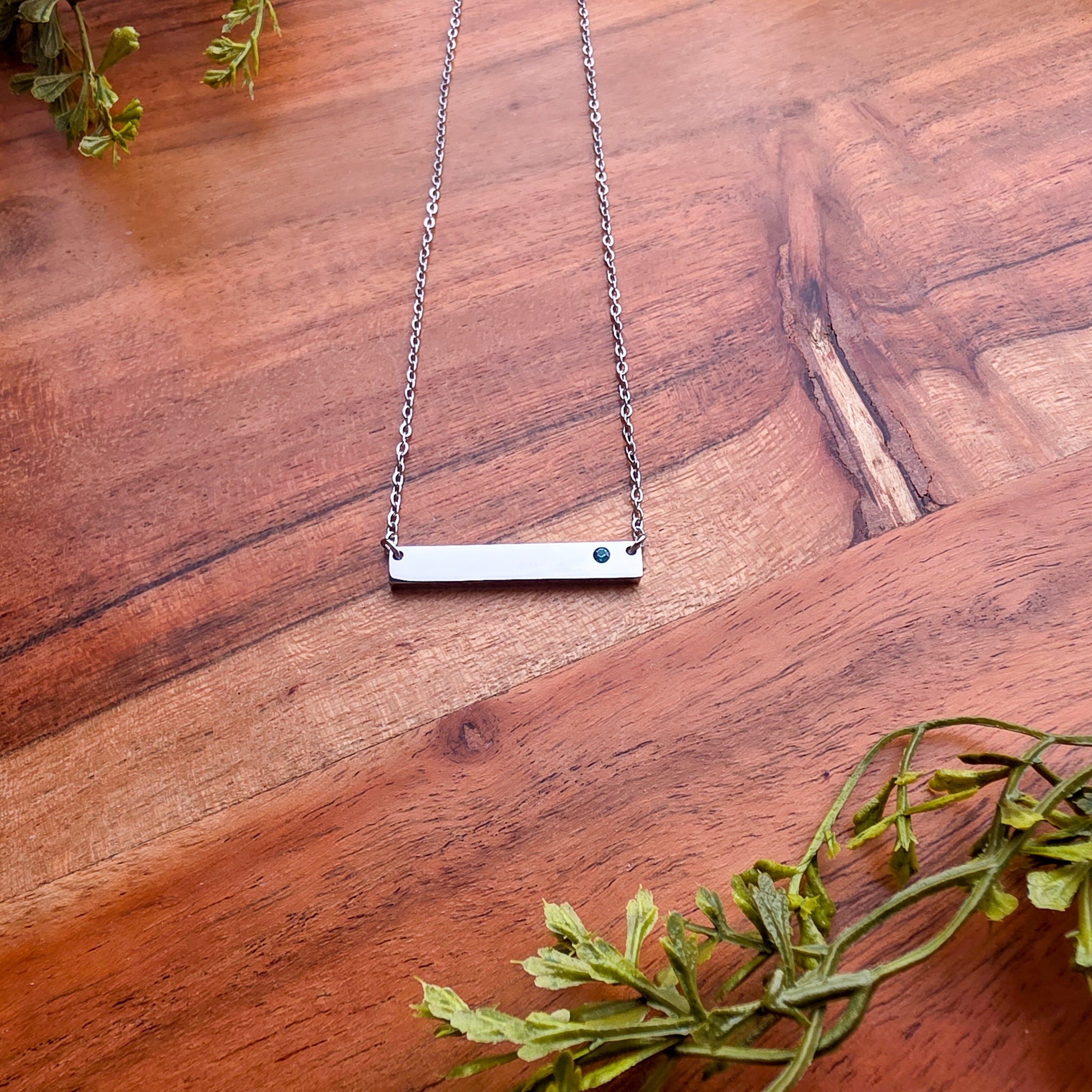 Birthstone Bar Necklace