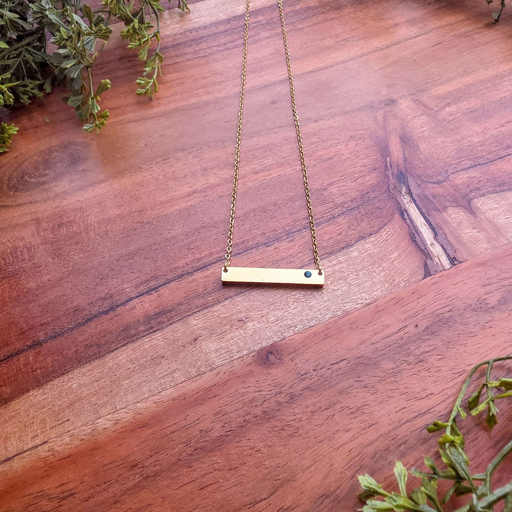 Birthstone Bar Necklace