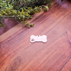 Bone Pet Tag with Paw Cutout