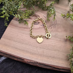 Heart Toggle Oval Link Bracelet
