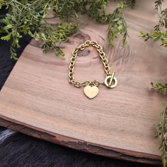 Heart Toggle Bracelet