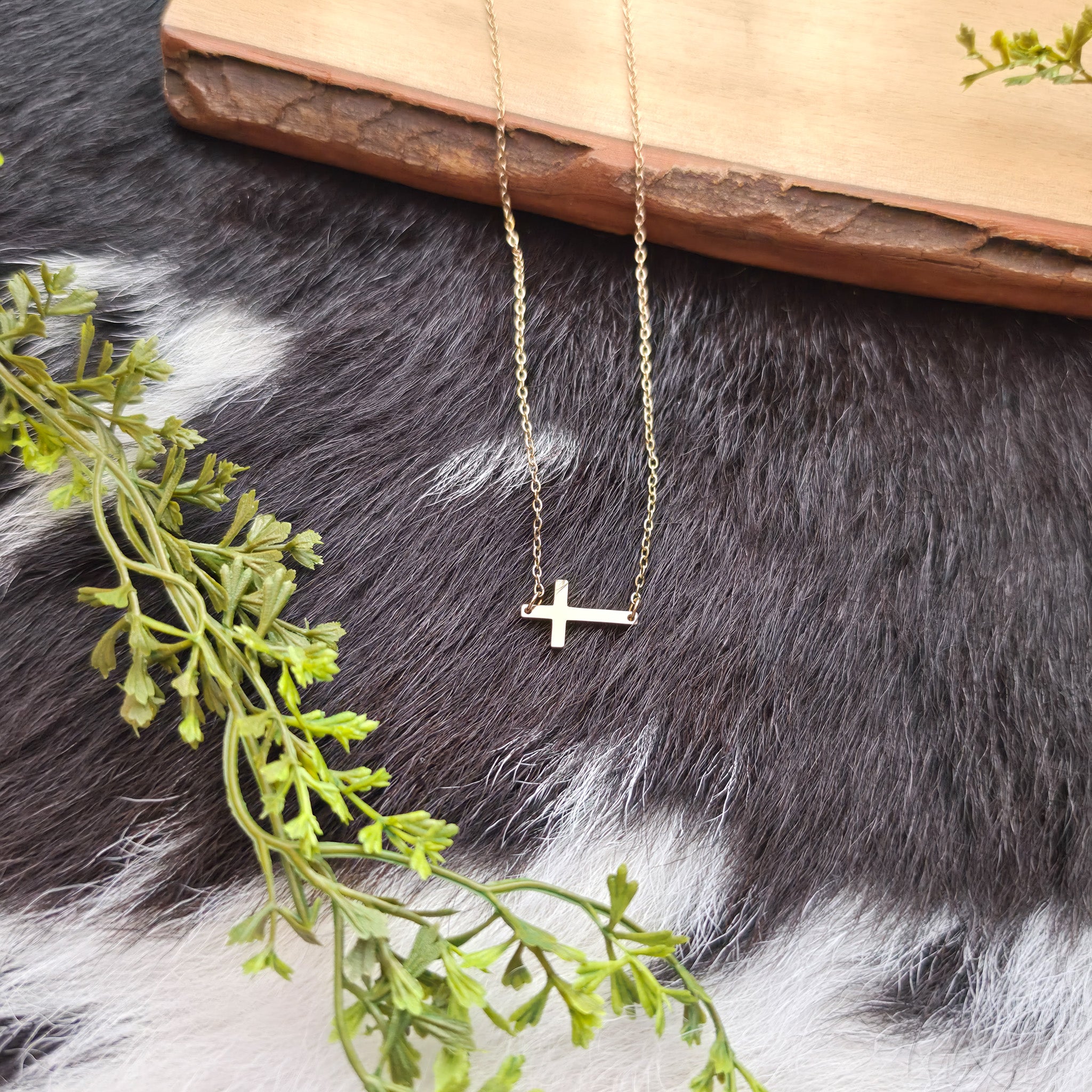 Horizontal Cross Necklace