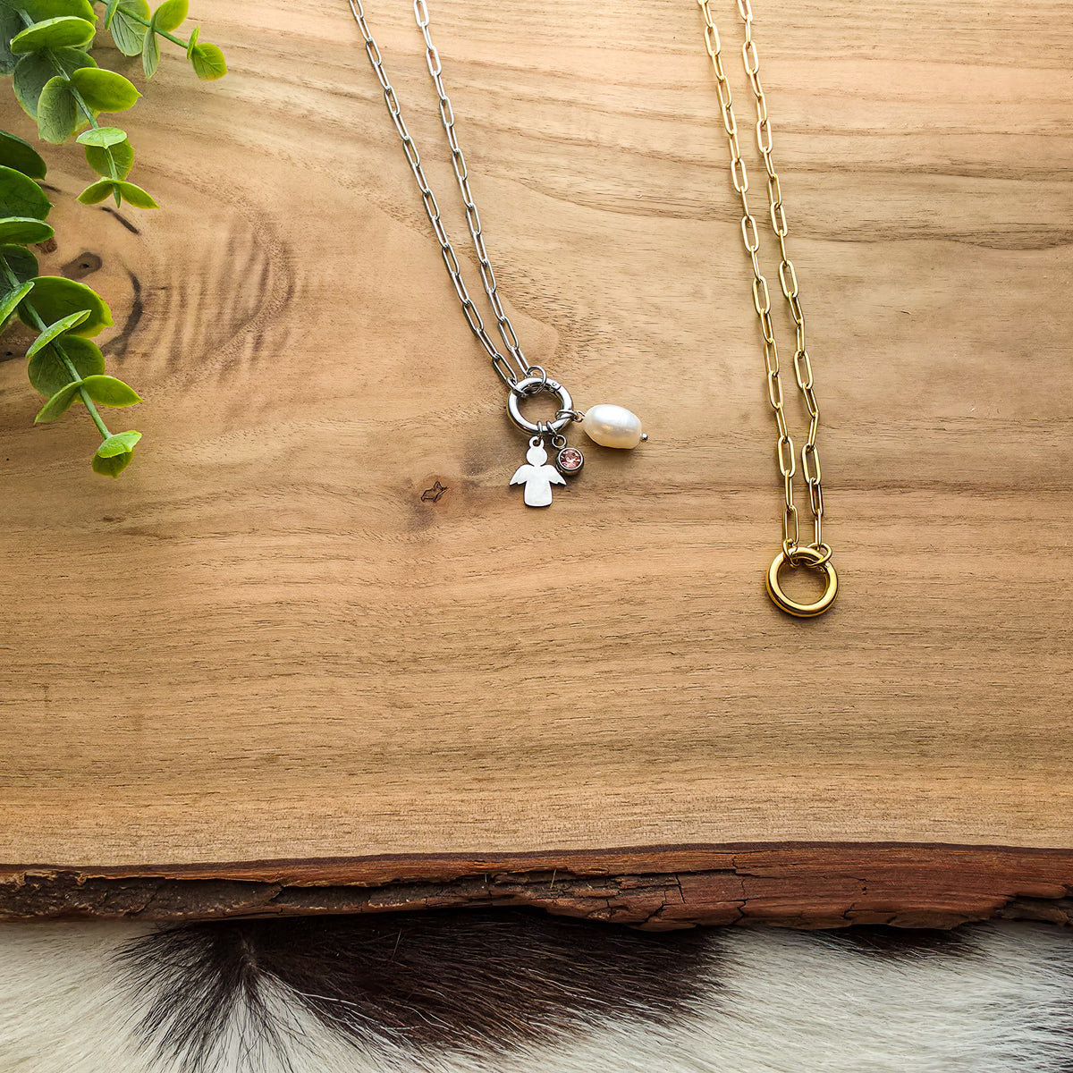 Build Your Own Charm Holder Necklace with Paperclip Chain
