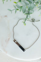 Cutout Heart Bar Bolo Bracelet