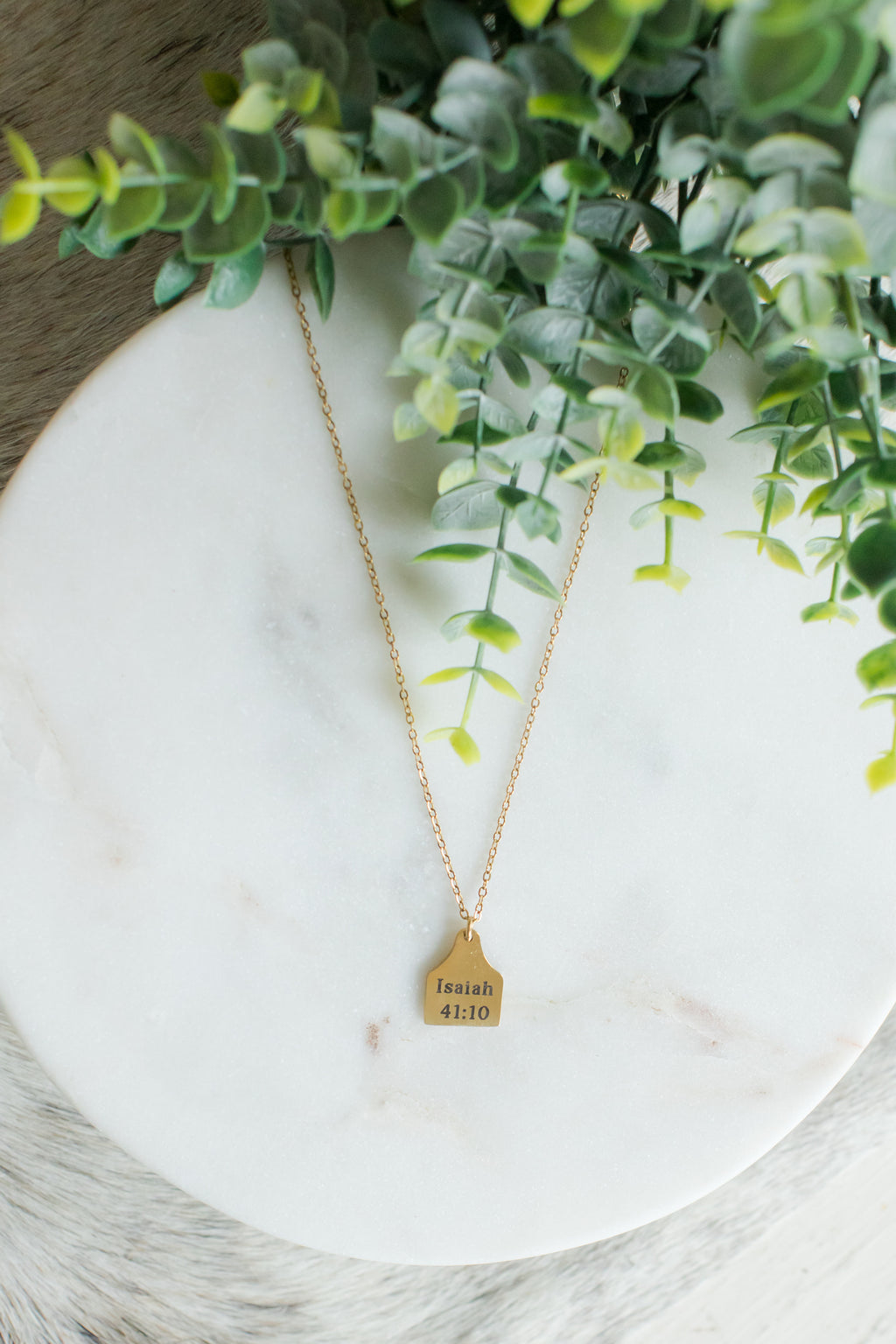 Ear Tag Pendant Necklace