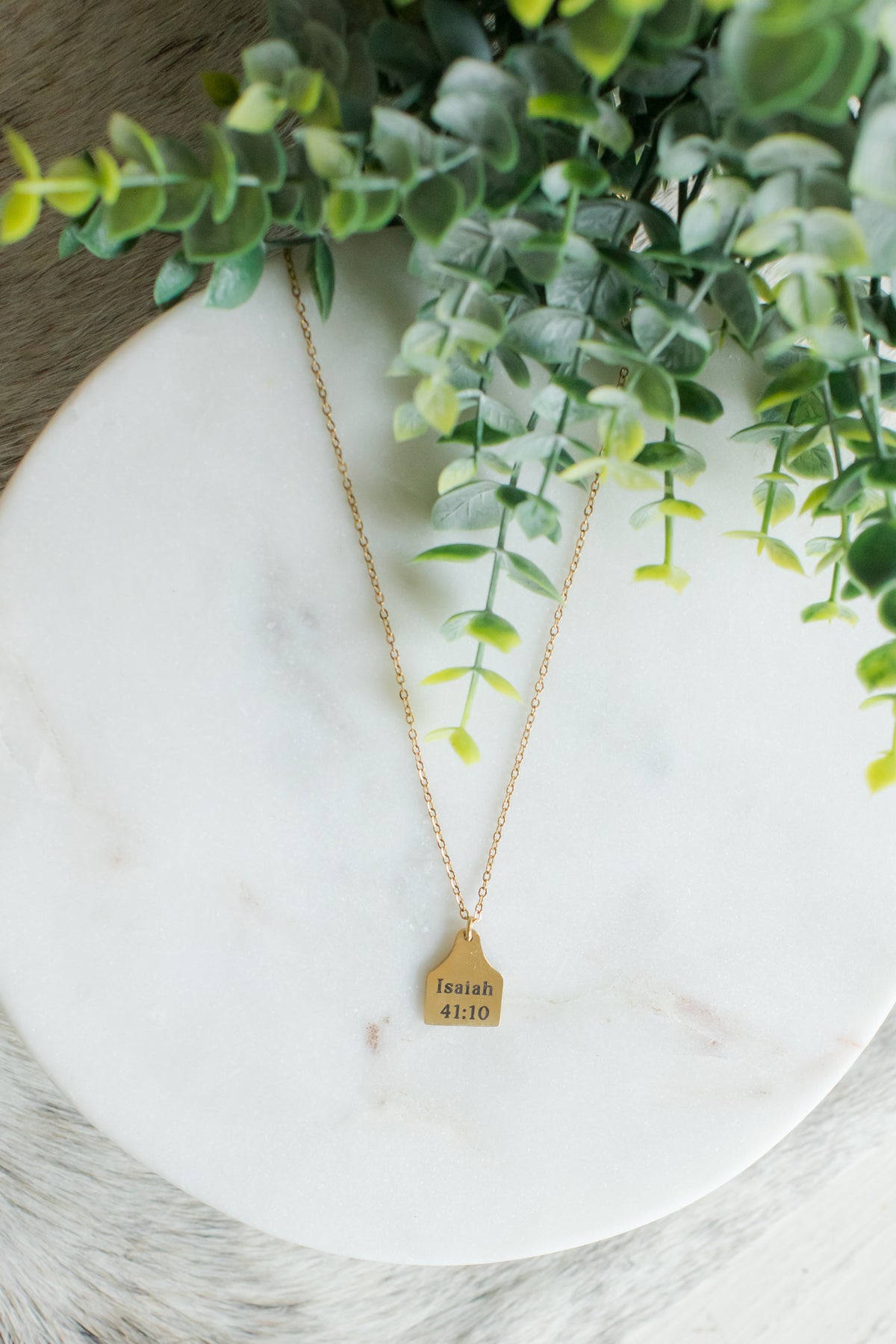 Ear Tag Pendant Necklace