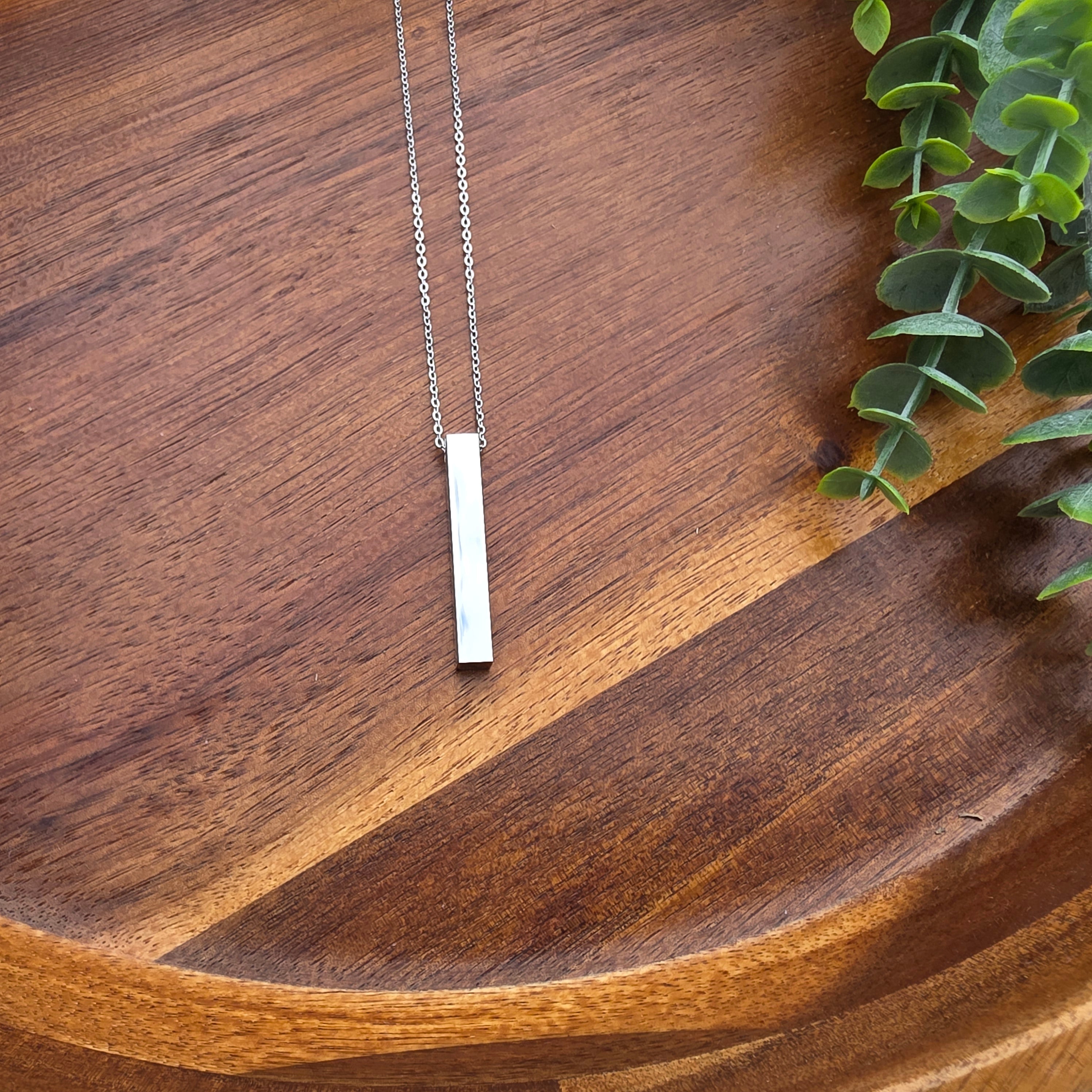 Large 4-Sided Vertical Bar Necklace