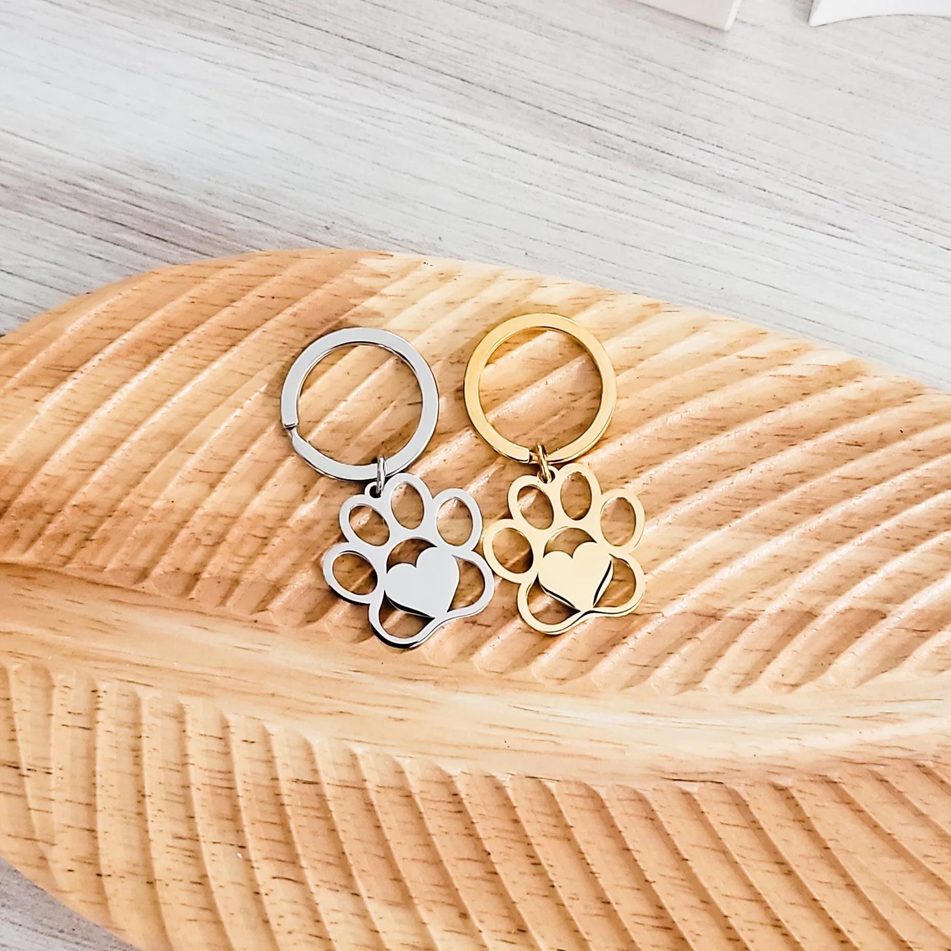 Paw Print Keychain